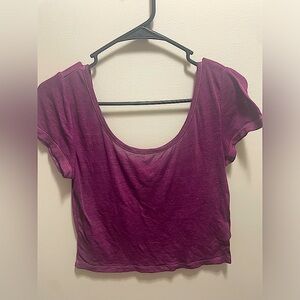 Purple Soft Crop Top